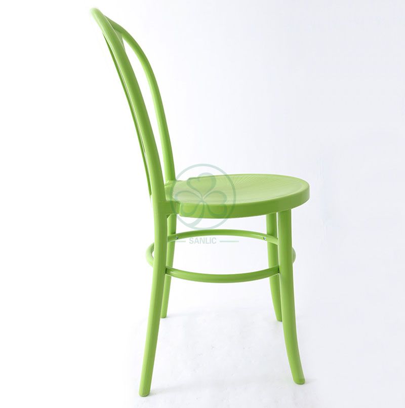 Popular PP Stackable Plastic Thonet chair for Weddings and Events in Green  SL-R2046GPTC