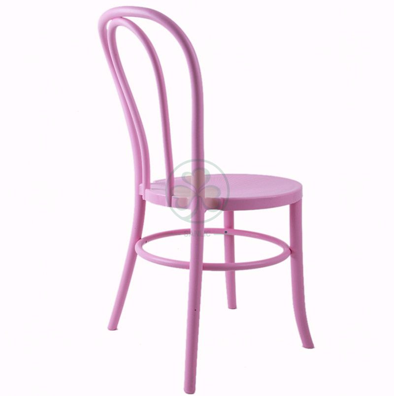Stackable Pink Plastic Thonet Dining Chair for Dining Rooms or Resturant SL-R2050PPTC