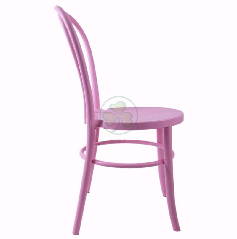 Stackable Pink Plastic Thonet Dining Chair for Dining Rooms or Resturant SL-R2050PPTC