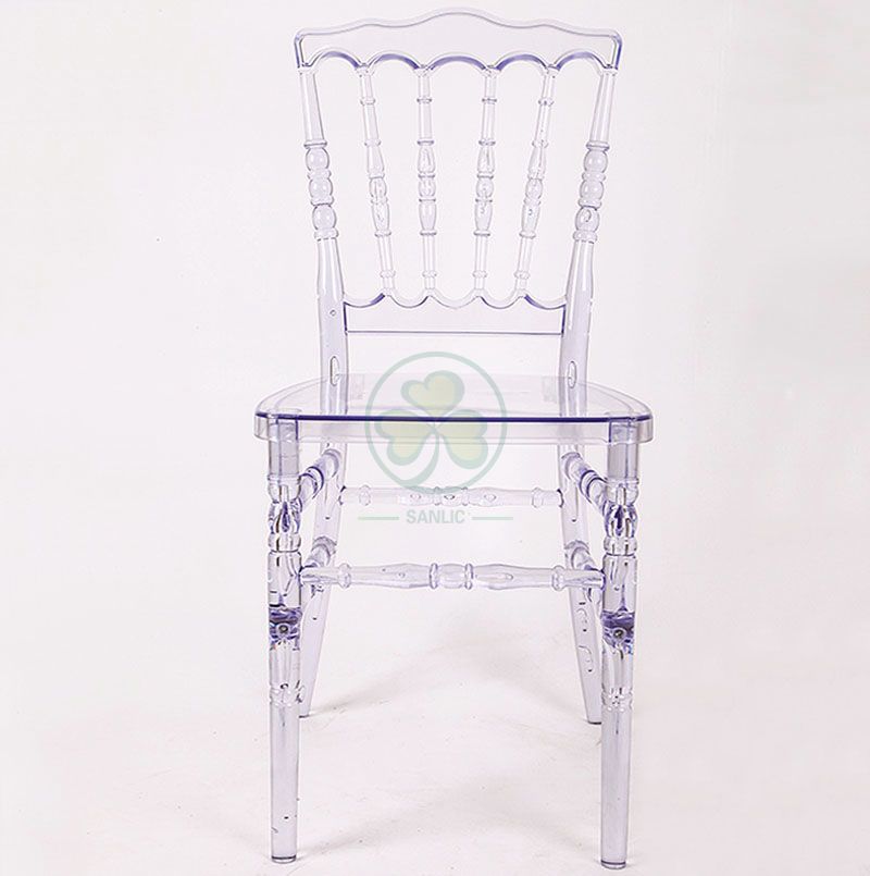 Strong and Durable Clear Resin Napoleon Chair for Events and Weddings SL-R2051CRNC