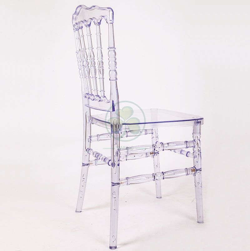 Strong and Durable Clear Resin Napoleon Chair for Events and Weddings SL-R2051CRNC