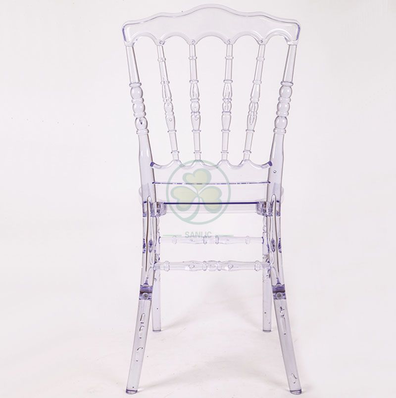 Strong and Durable Clear Resin Napoleon Chair for Events and Weddings SL-R2051CRNC