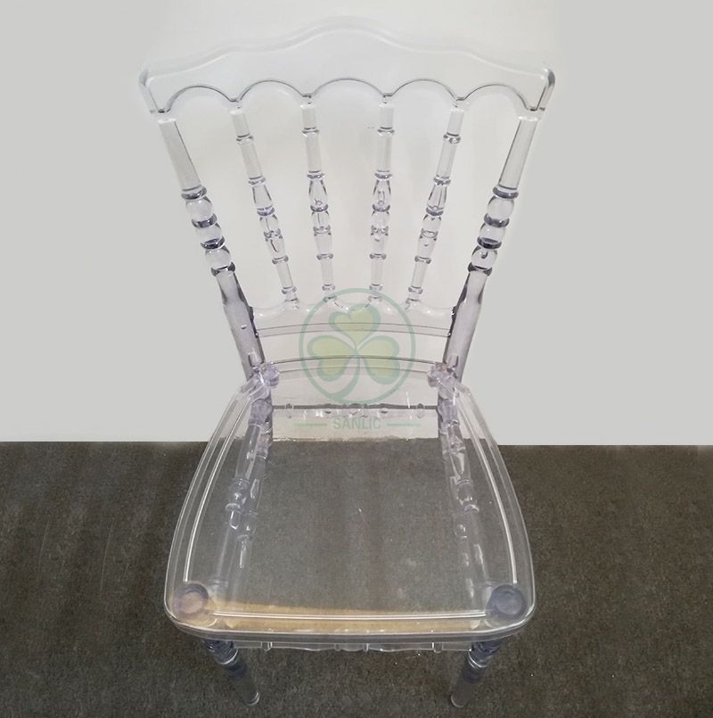 Strong and Durable Clear Resin Napoleon Chair for Events and Weddings SL-R2051CRNC