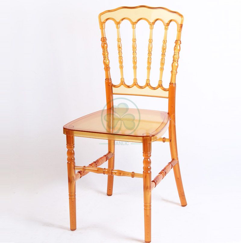 Very Popular High Qualtity Crystal Amber Resin Napoleon Chair for Hotels or Resturant  SL-R2054ARNC