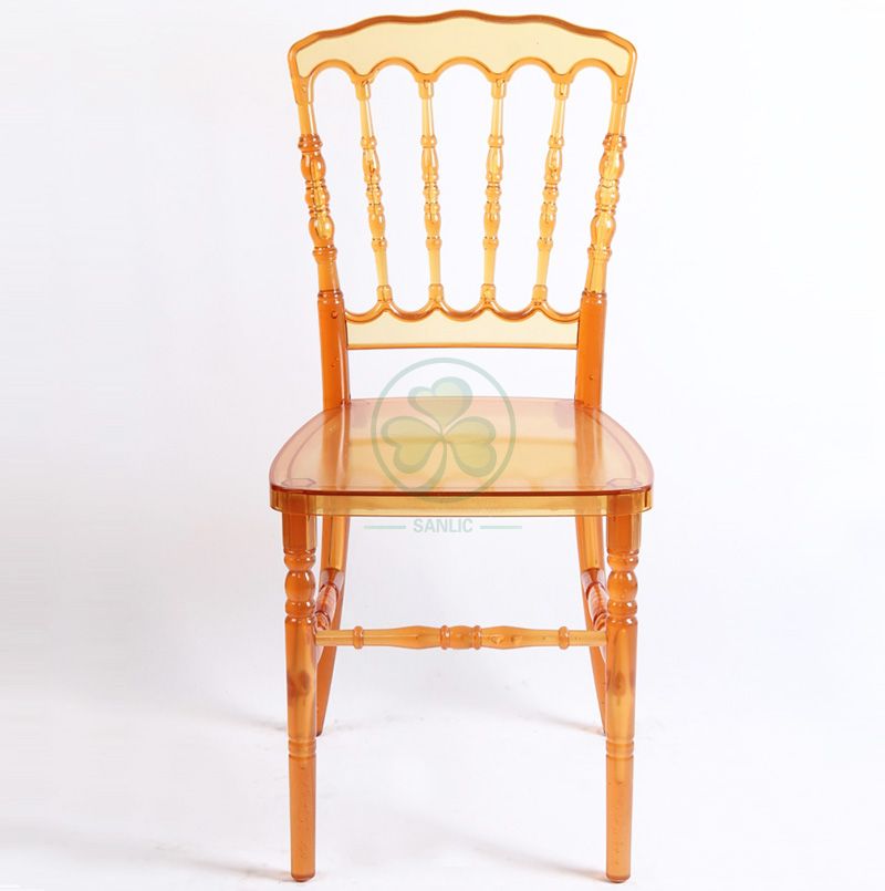 Very Popular High Qualtity Crystal Amber Resin Napoleon Chair for Hotels or Resturant  SL-R2054ARNC