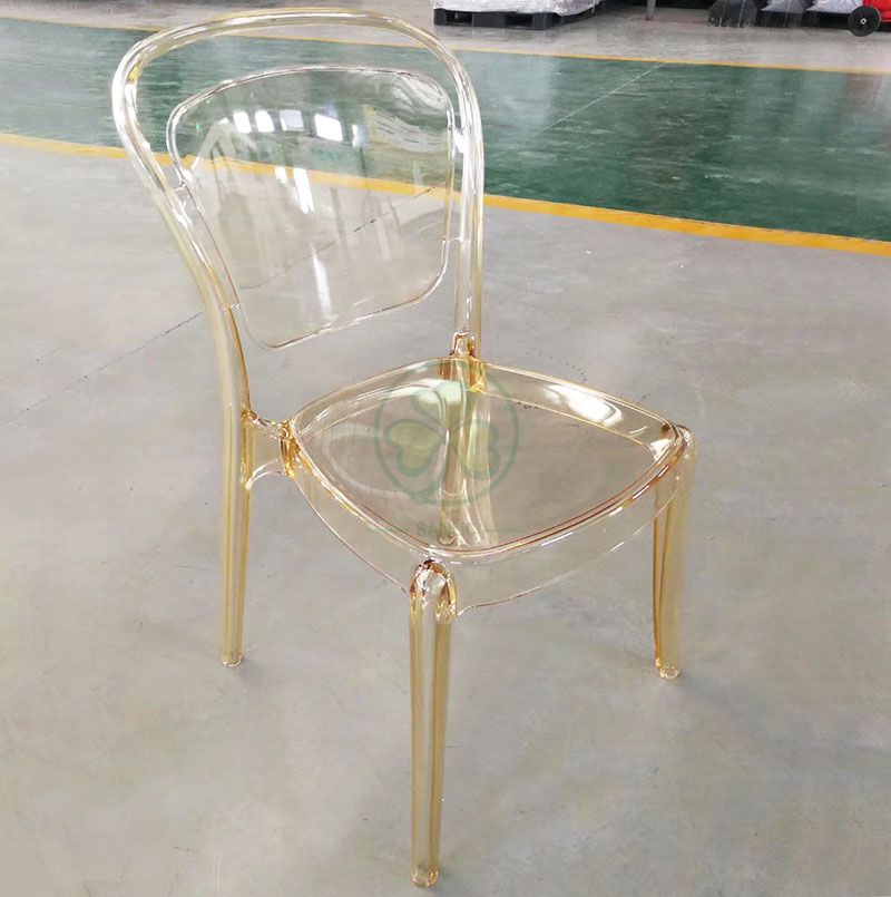 New Design Stackable Resin Lucent Chair for Dining Room or Living Room SL-R2057ARLC