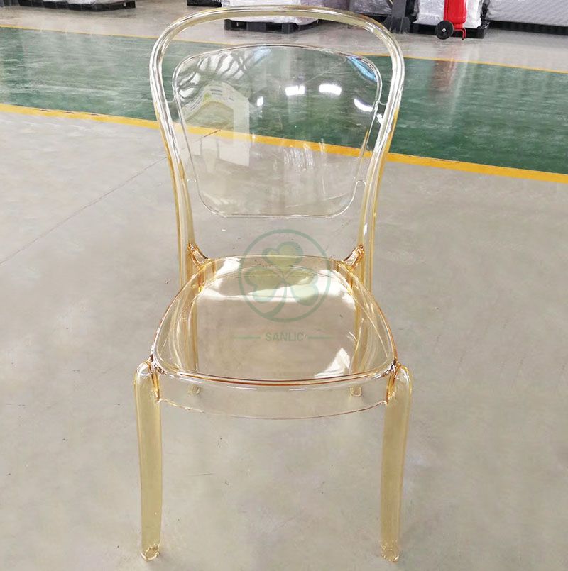 New Design Stackable Resin Lucent Chair for Dining Room or Living Room SL-R2057ARLC