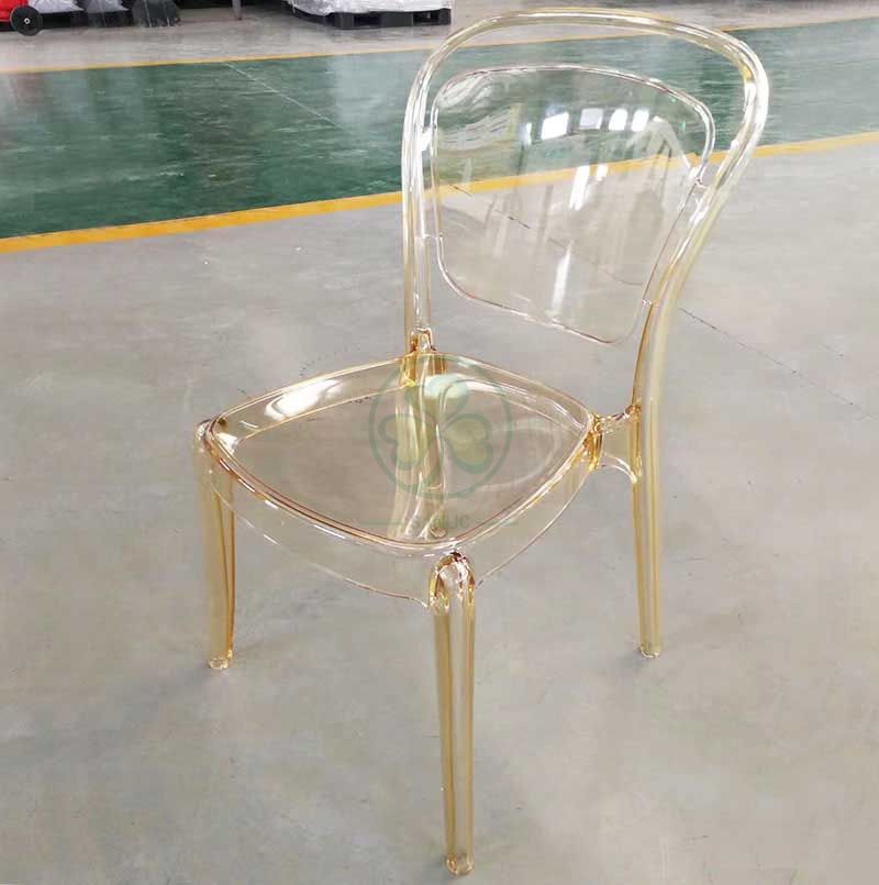 New Design Stackable Resin Lucent Chair for Dining Room or Living Room SL-R2057ARLC