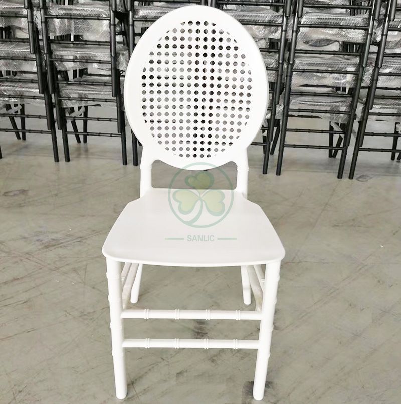 New Design Oval Mesh Back Resin Dining Chair for Garden Party Rentals SL-R2062OMRC