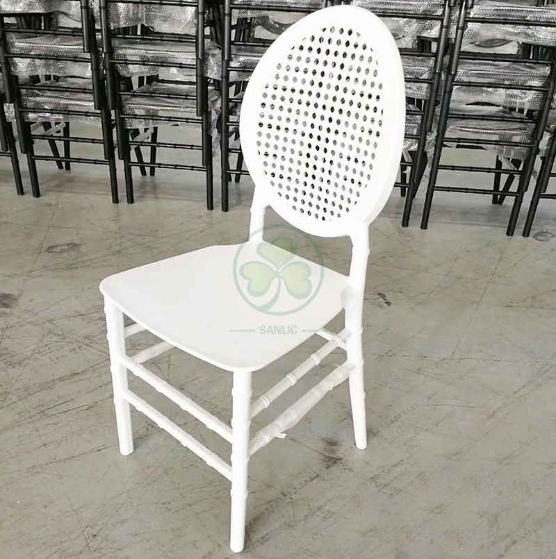 New Design Oval Mesh Back Resin Dining Chair for Garden Party Rentals SL-R2062OMRC