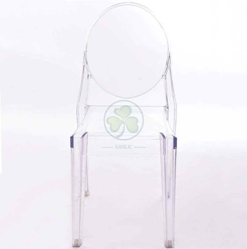 Wholesale Clear Resin Victoria Ghost Armless Chair for Indoor or Outdoor Parties or Weddings  SL-R2063CRGC