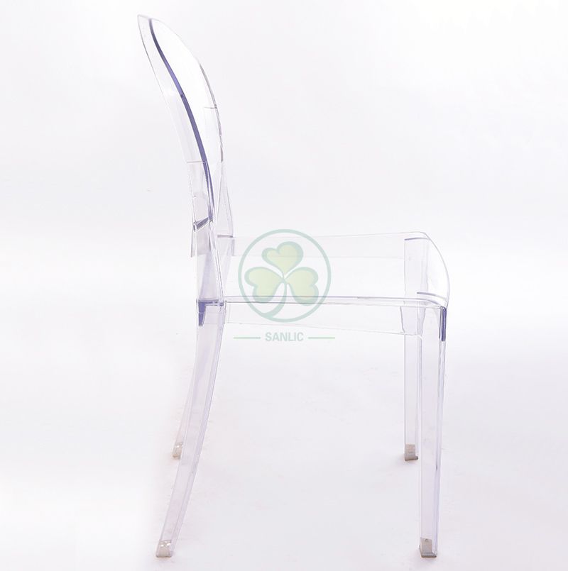 Wholesale Clear Resin Victoria Ghost Armless Chair for Indoor or Outdoor Parties or Weddings  SL-R2063CRGC