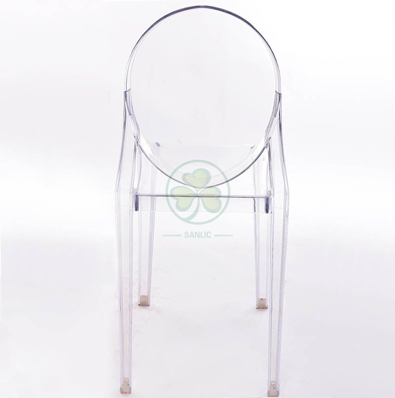 Wholesale Clear Resin Victoria Ghost Armless Chair for Indoor or Outdoor Parties or Weddings  SL-R2063CRGC