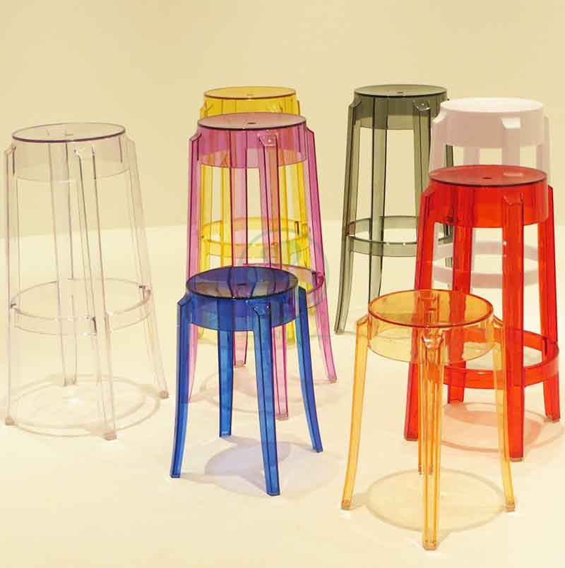 High Quality Resin Charles Ghost Barstool in Small Size SL-R2076SCGB