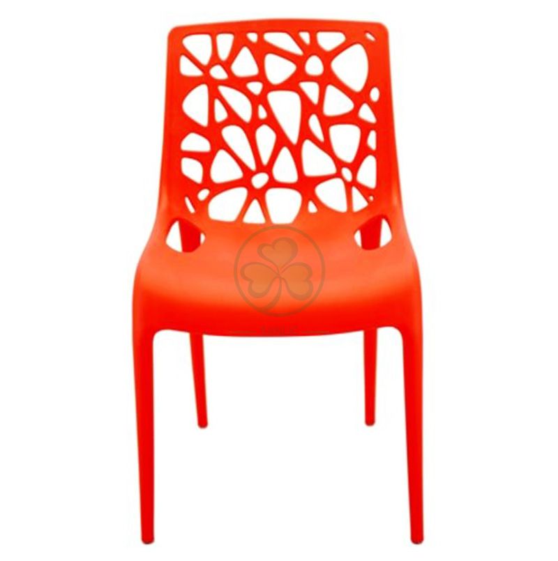 Modern Geometric Hollow Back Resin Leisure Chair for Resturant or Dining Rooms SL-R2077MHLC