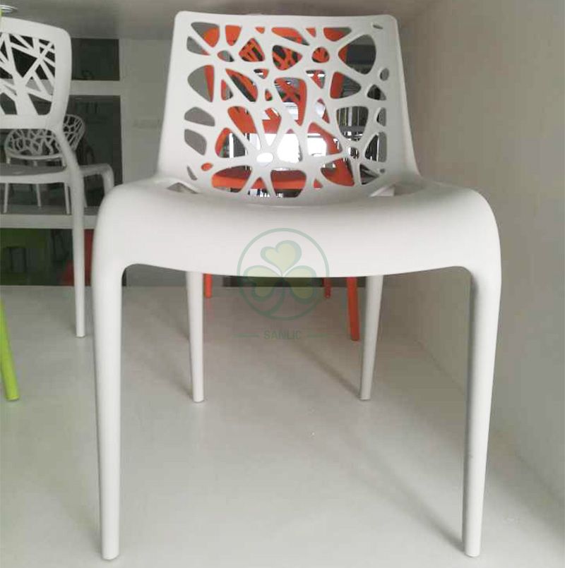 Modern Geometric Hollow Back Resin Leisure Chair for Resturant or Dining Rooms SL-R2077MHLC