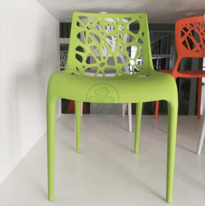 Modern Geometric Hollow Back Resin Leisure Chair for Resturant or Dining Rooms SL-R2077MHLC