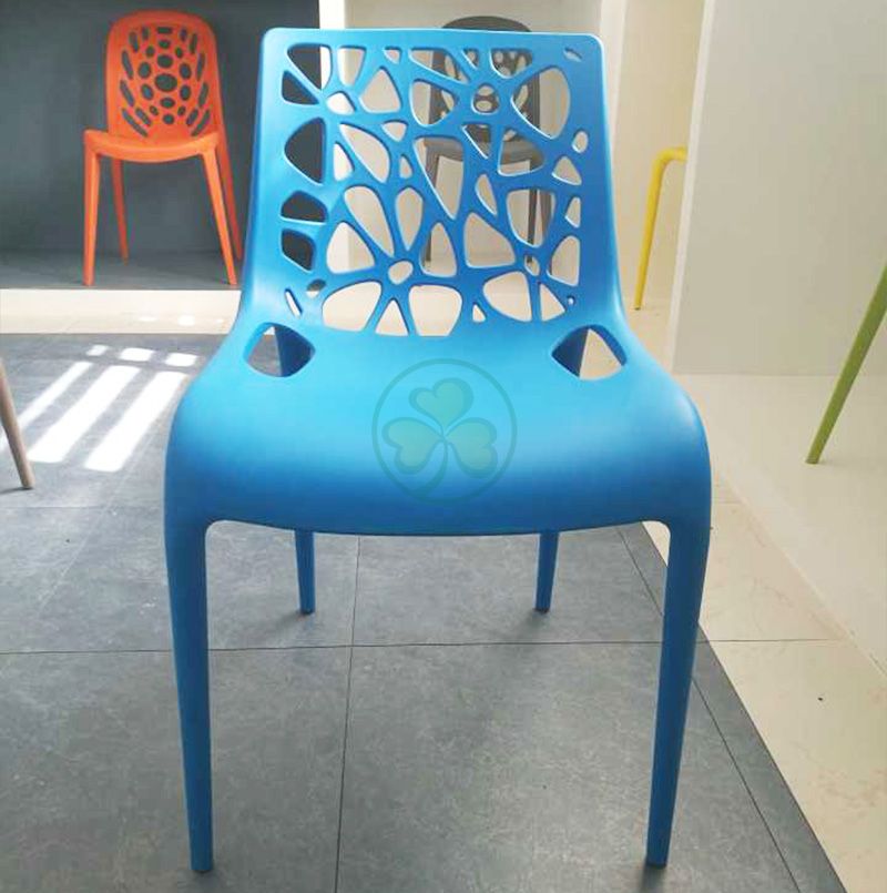 Modern Geometric Hollow Back Resin Leisure Chair for Resturant or Dining Rooms SL-R2077MHLC