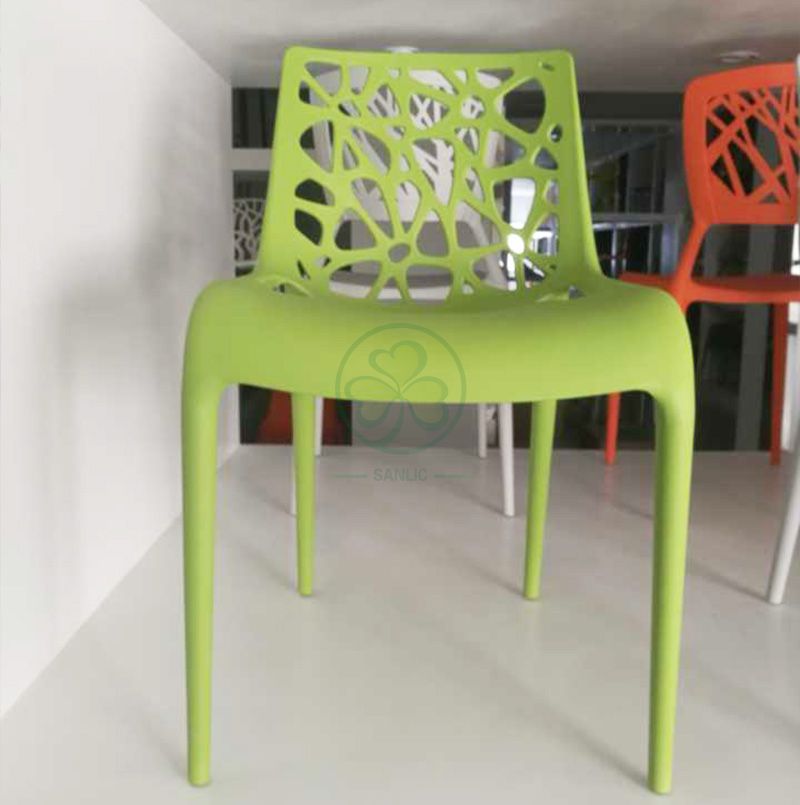 Wholesale Resin Office Meeting Chairs with Geometric Hollow Back SL-R2077YRLC