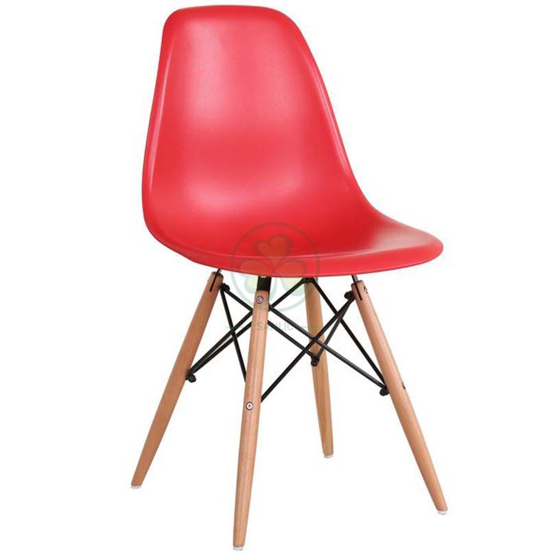 Wholesale Modern Design Eames Molded Plastic Side Chair with Wooden Crossed Leg SL-R2080EMPC