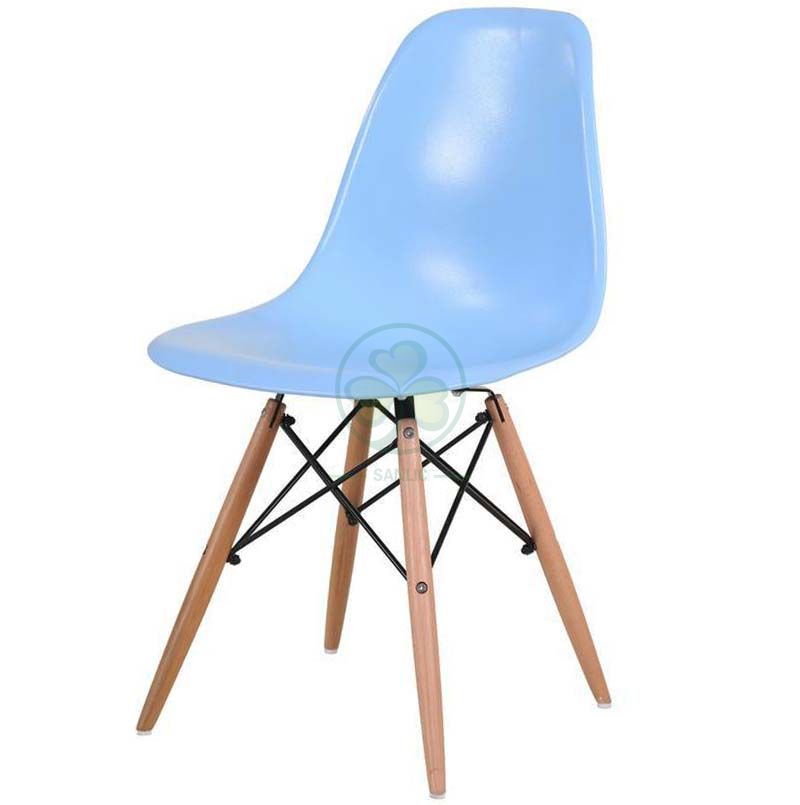 Wholesale Modern Design Eames Molded Plastic Side Chair with Wooden Crossed Leg SL-R2080EMPC