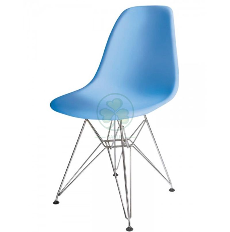 Customize Modern Cheap Plastic Eames Side Dining Chair with Wire Base for Dining Room or Living Room SL-R2082EPCW