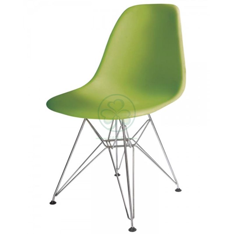 Customize Modern Cheap Plastic Eames Side Dining Chair with Wire Base for Dining Room or Living Room SL-R2082EPCW