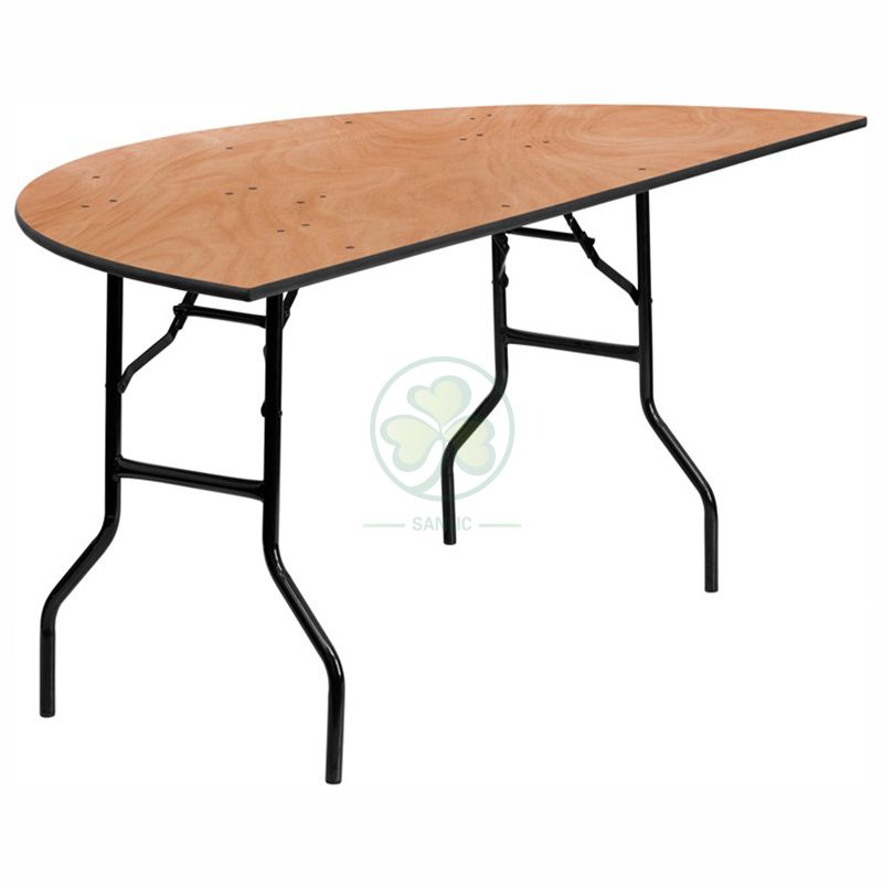 Hot Sale Plywood Half Round Folding Tables for Banquet Rooms and Event Venues  SL-T2088WHRT