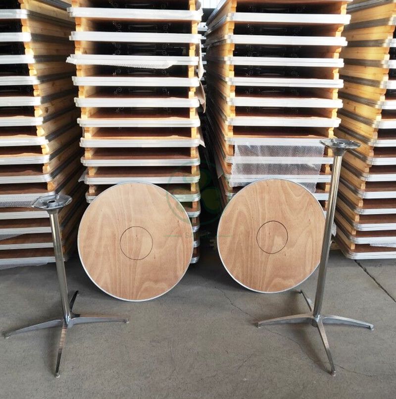 Wholesale Popular Round Wooden Bar Table for Resturant Hotel and Pubs  SL-T2089RWBT