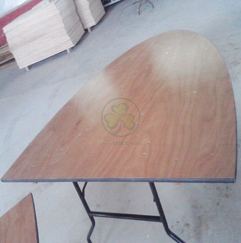 Customized Wood Ellipse Folding Banquet Tables SL-T2092OWFT