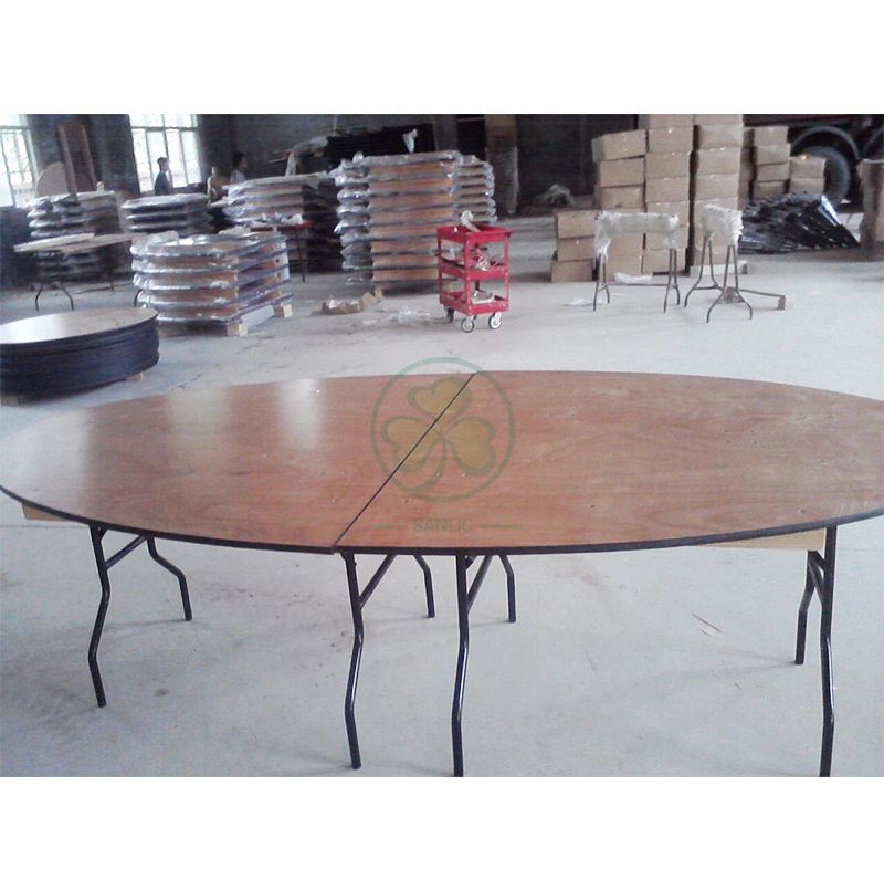 Customized Wood Ellipse Folding Banquet Tables SL-T2092OWFT