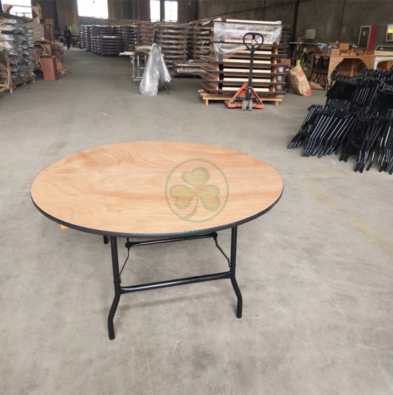 Popular Lovely Wood Round Children Foldable Table  SL-T2100RWKT