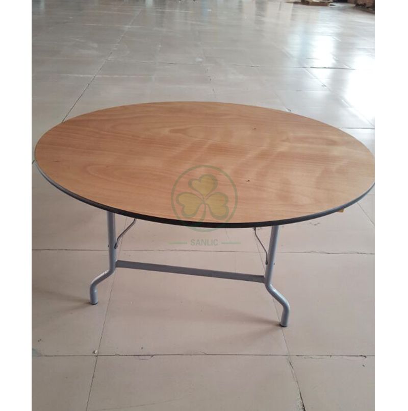 Popular Lovely Wood Round Children Foldable Table  SL-T2100RWKT