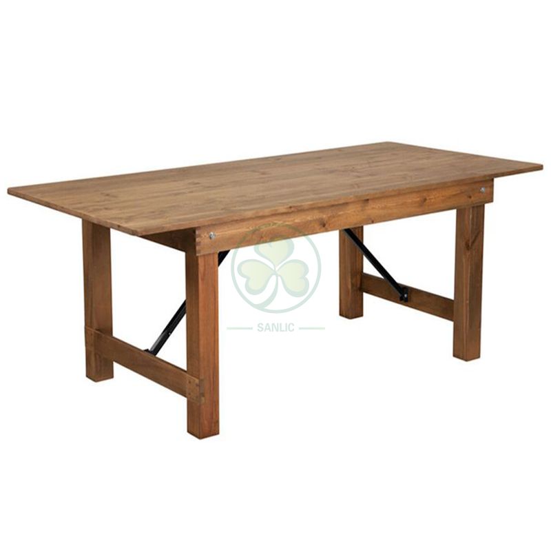 Wholesale Solid Pine Wood Farm Table Rustic Farmhouse Dining Table SL-T2101WFHT