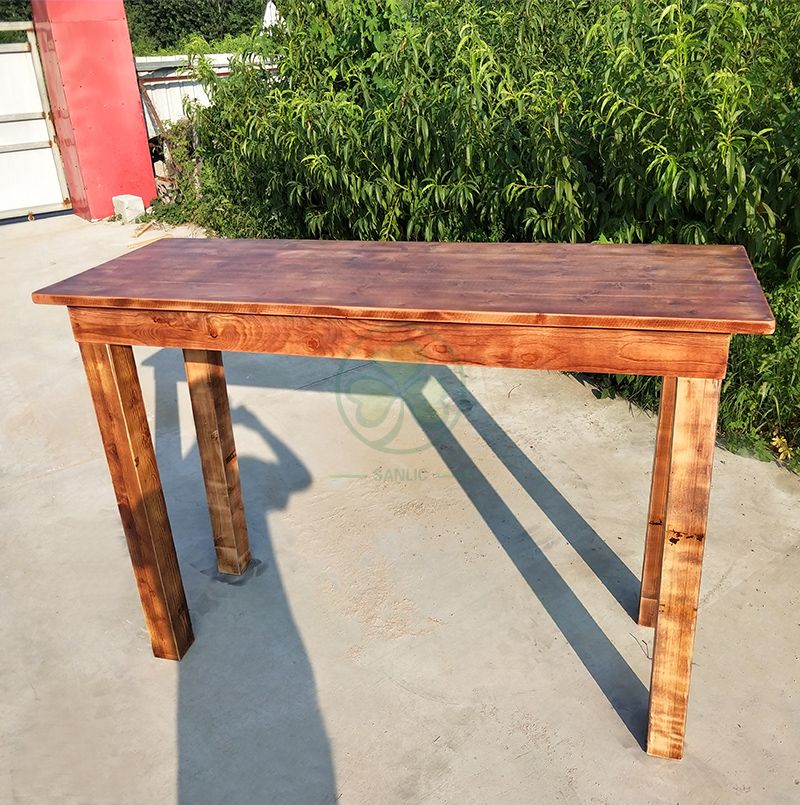 Popular Solid Pinewood Foldable Farmhouse Style Dining Table Farmhouse Pub Table SL-T2106FFPB