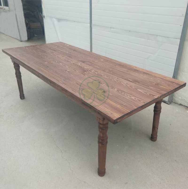 Solid Wood Rustic Farmhouse Banquet Tables for Outdoor Event Party  SL-T2110SFBT