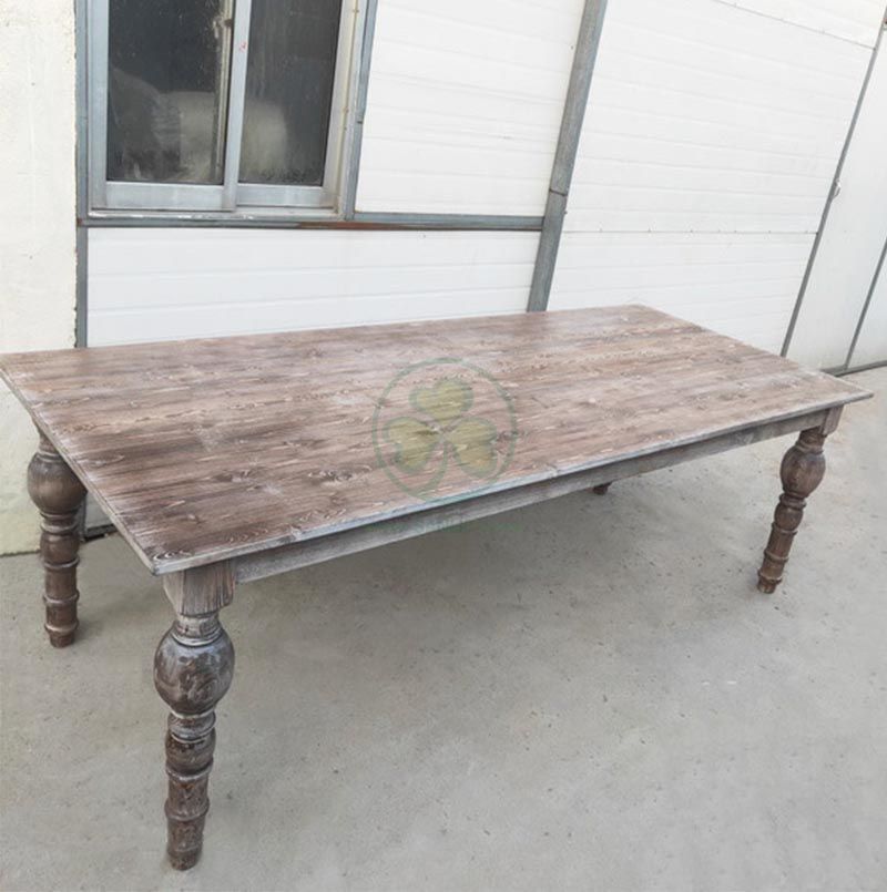 Solid Wood Rustic Farmhouse Banquet Tables for Outdoor Event Party  SL-T2110SFBT