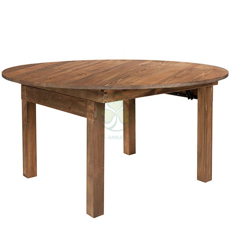 Factory Direct Garden Rustic Vineyard Round Farmhouse Dining Table SL-T2117GRFT