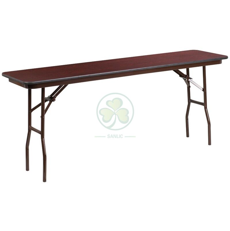 72''x18'' Rectangular Melamine Laminate Folding Banquet Table  SL-T2138RMLT