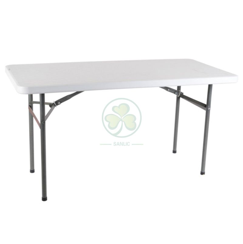 4ft Plastic Rectangular Folding Table for Indoor or Outdoor Social Events  SL-T2146PRFT