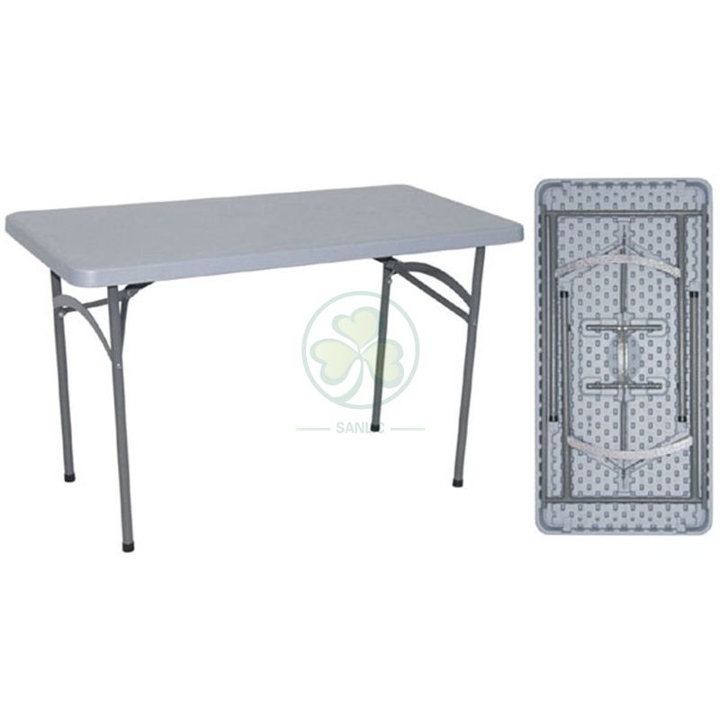 4ft Plastic Rectangular Folding Table for Indoor or Outdoor Social Events  SL-T2146PRFT