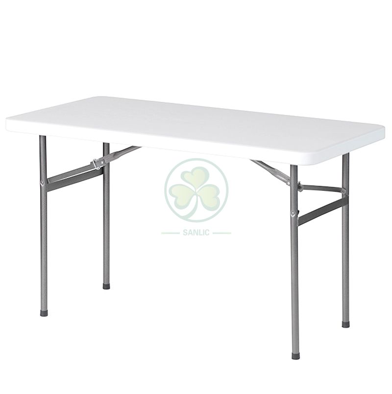 4ft Plastic Rectangular Folding Table for Indoor or Outdoor Social Events  SL-T2146PRFT