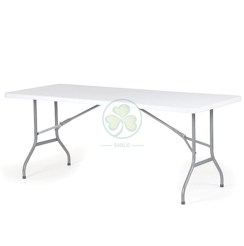 72inches HDPE Plastic Rectangular Folding Table for Indoor or Outdoor Various Different Social Banquets or Celebrations  SL-T2150HPFT