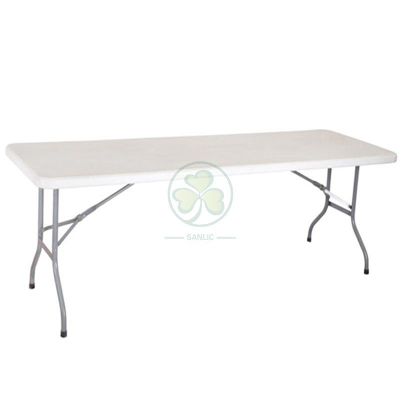 8ft HDPE Plastic Rectangular Foldable Banquet Table for Resturant and Hotels  SL-T2151HPFT