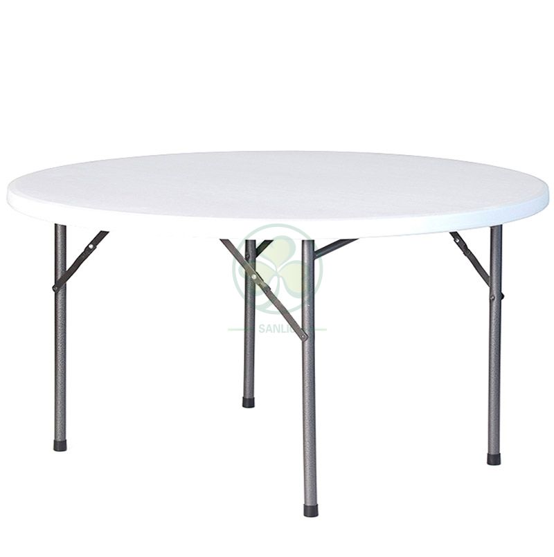 Wholesale EN581 4ft Plastic Round Folding Dining Table for Weddings and Banquets  SL-T2153PRDT