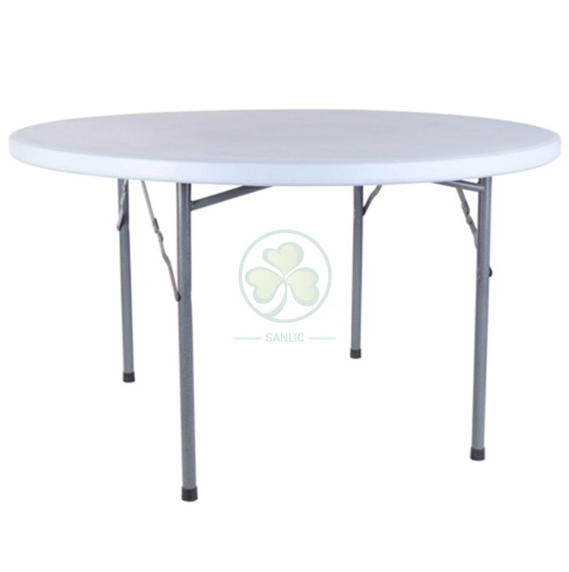 Wholesale EN581 4ft Plastic Round Folding Dining Table for Weddings and Banquets  SL-T2153PRDT