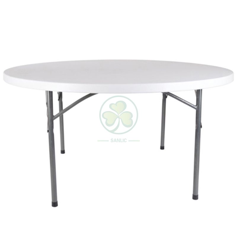 Factory Direct 5ft Round Plastic Folding Banquet Table for Outdoor or Indoor Parties Or Celebrations  SL-T2155PFRT