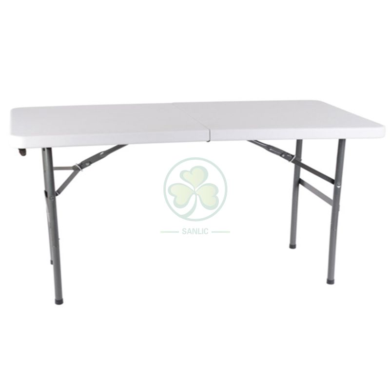 4ft Plastic Rectangular Fold-In-Half Table for Banquets or Catering Services  SL-T2160FIHT