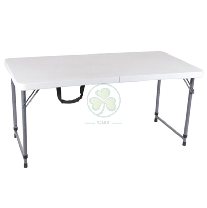 4ft Fold-In-Half Adjustable Height Table with Lock  SL-T2169FAHT