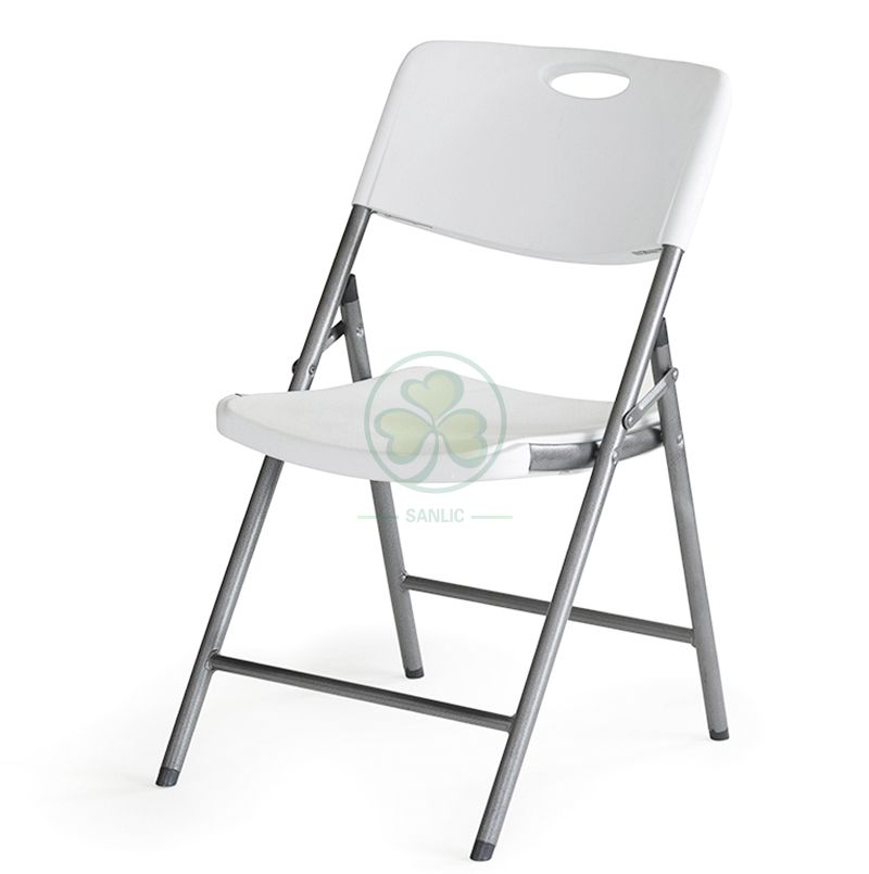 Factory Price Heavy-Duty Indoor or Outdoor Blow-Molded Plastic Folding Chair (TUBE DIA25 B) SL-T2176BMPC